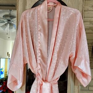 Rare Pink Satin Robe Kimono Victoria's Secret